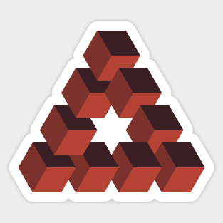 Optical illusion triangle #4 -  Blaze Sticker